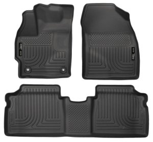 Toyota Prius Floor Liners - Front + Rear - Husky Liners - WeatherBeater - Black - 2015